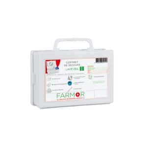 iFarmor - Coffret de secours lave œil individuel contenant u stylo aimanté, compresses oculaires ainsi que des dosettes de sérum physiologique