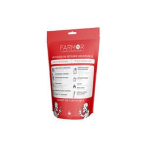iFarmor - Pochette de secours 1/5 personnes permettant de soigner. Conçue pour répondre à tous types de risques. Emballage 100% recyclable