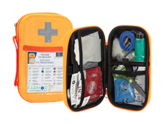 Trousse de secours Electricien 4 personnes en EVA orange fluo