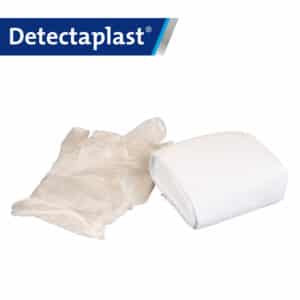 Farmor - Coussin hémostatique qui comprend : 1 paire de gants, 1 compresse de gaze stérile 12 cm x 10 cm, 1 tampon mousse 12 cm x 10 cm x 3 cm, 1 bande élastique de contention avec fixation par scratch