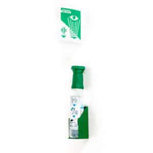 iFarmor - FLA 7725 SP Flacon de sérum physiologique stérile 250 ml avec support mural pour les rinçages oculaires