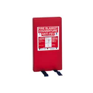 iFarmor - Couverture anti-feu rigide 120 cm x 180 cm, contenue dans un étui tissu rouge