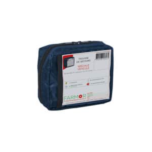 iFarmor - Trousse de secours Véhicule Individuelle permettant de soigner. Contient éthylotest chimique, couverture de survie