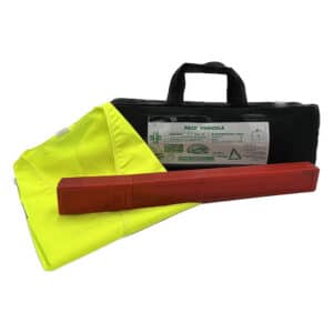 iFarmor - Pack véhicule contenant triangle de pré signalisation homologué CEE R 27, gilet fluo de signalisation homologué CE EN 471