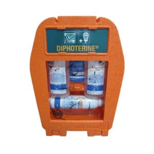 iFarmor - Station murale de Diphotérine® conçue pour permettre le lavage de projections chimiques sur la peau, particulièrement le visage et les yeux