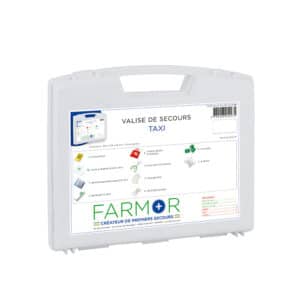 iFarmor - Cette valise de secours Taxi permettant de soigner. Elle contient sucres, pansement absorbant stérile et sac vomitoire...