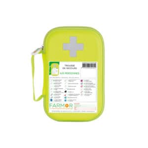 iFarmor - Trousse de secours 4/6 personnes permettant de soigner et de protéger. Elle contient pansements adhésifs, doigtier en cuir