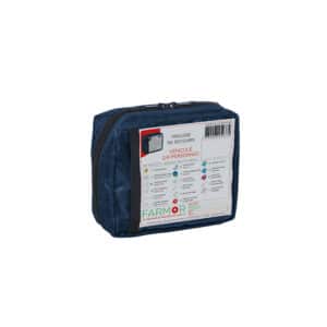 iFarmor - Trousse de secours Véhicule 2/4 personnes permettant de soigner. Contient éthylotest chimique, couverture de survie