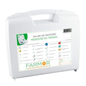 iFarmor - Valise de secours multirisques Médecine du Travail établie selon les recommandations de la médecine du travail, permettant de soigner.