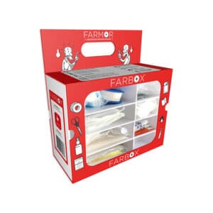 iFarmor - Ensemble de secours 10/20 personnes permettant de soigner des coupures, coups, brûlures,... Emballage 100% recyclable, carton FSC.