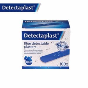 iFarmor - Lot de 100 pansements adhésifs bleus spécial Agro-alimentaire en plastique, détectable par les détecteurs de métaux