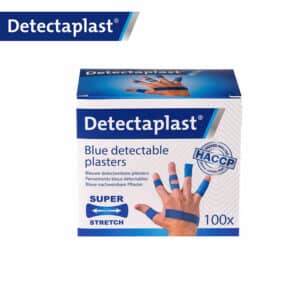 iFarmor - PAN 6109 BL Lot de 100 pansements bleus plastique détectables panachés
