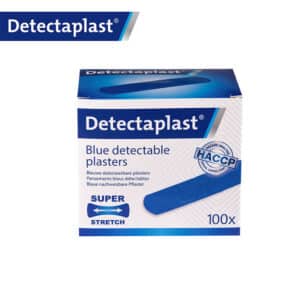iFarmor - Pansement adhésif bleu en tissu élastique 1 m x 6 cm, détectable par les détecteurs de métaux