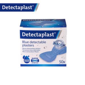 iFarmor - Lot de 50 pansements adhésifs bleus spécial Agro-alimentaire en plastique Bouts de doigts, détectable par les détecteurs de métaux