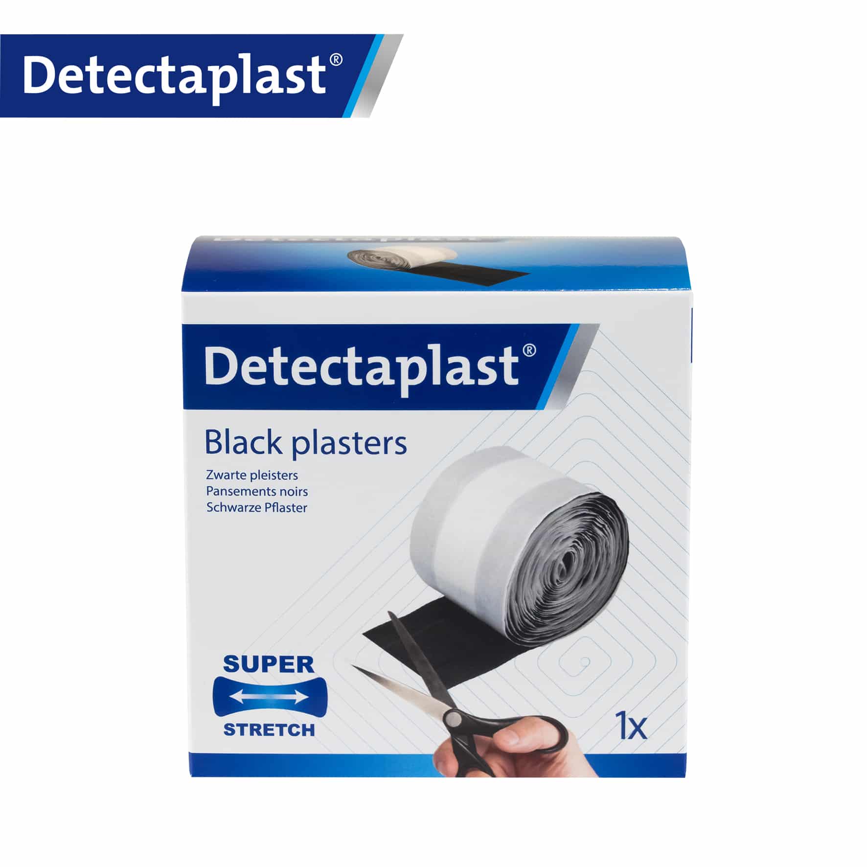 8655 Pansement noir en tissu élastique 6 cm x 5 m