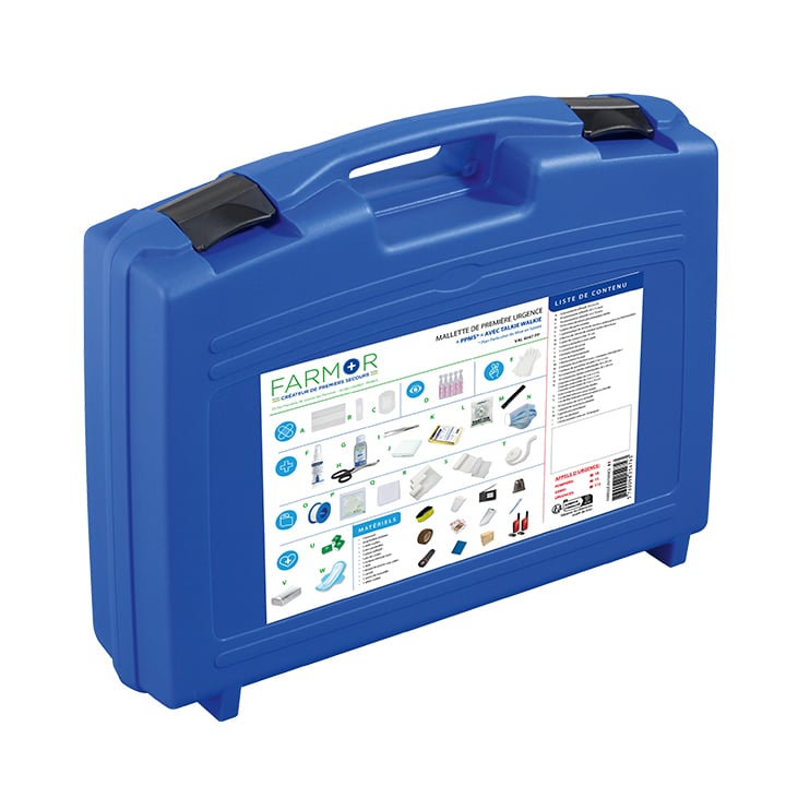 iFarmor - Mallette de secours personnes PPMS (Plan Particulier de Mise en Sûreté) avec talkie walkie